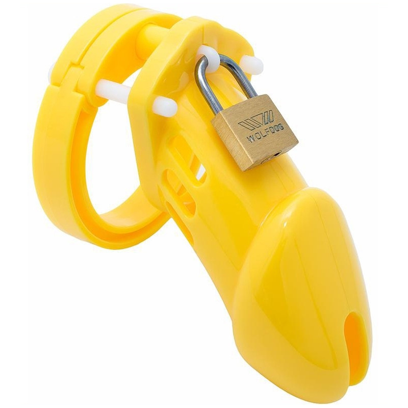 FUKR Cage de chasteté Silicone Bran 9 x 3cm Jaune